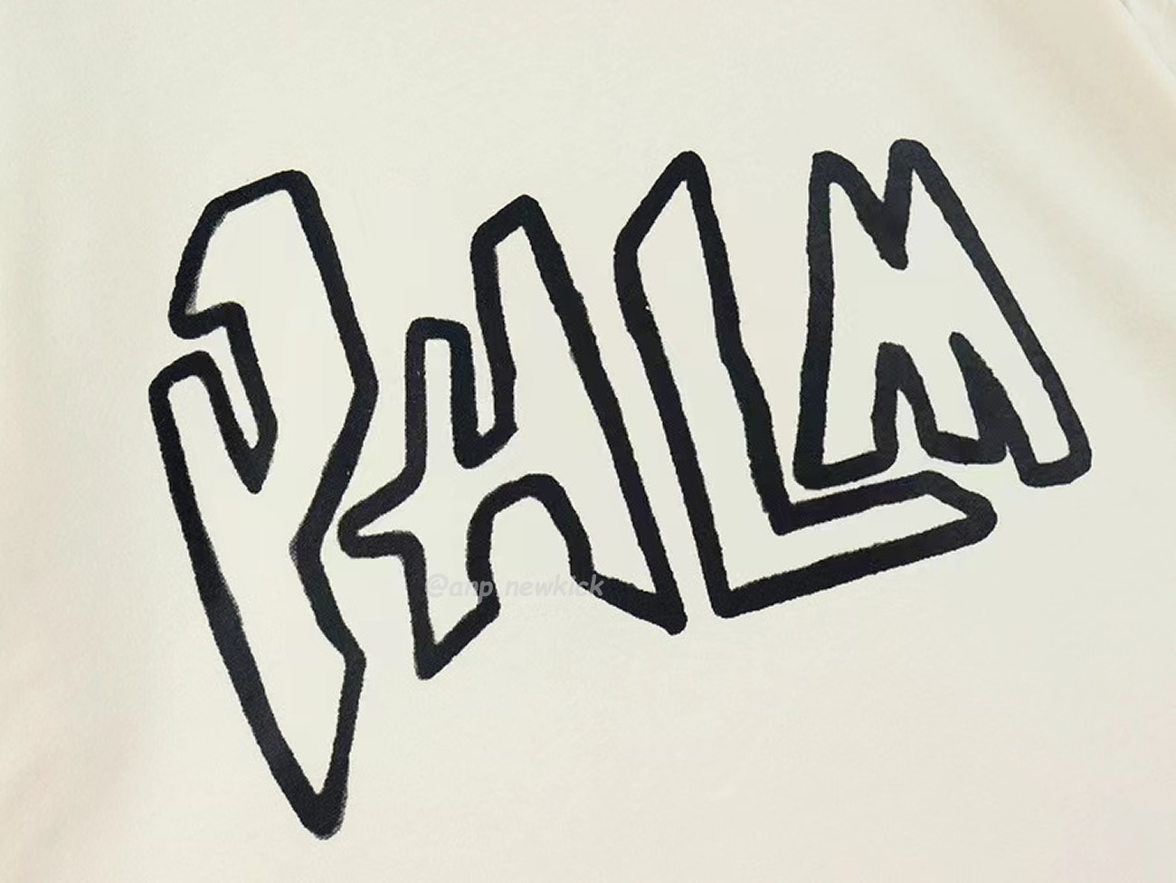 Palm Angels Graffiti Flame T Shirt Shorts Black White (24) - www.newkick.vip